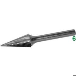 vendita online Frese rotative in metallo duro tipo conico attacco ø mm 6 taglio 3 Barrette Per Incisori - Frese Rotative - Alberi Flessibili Sicutool