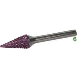vendita online Frese rotative in metallo duro tipo conico attacco ø 6 taglio 4 rivestimento tialn Barrette Per Incisori - Frese Rotative - Alberi Flessibili Sicutool
