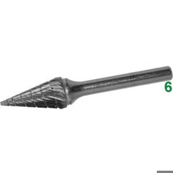 vendita online Frese rotative in metallo duro tipo conico taglio 5 Barrette Per Incisori - Frese Rotative - Alberi Flessibili Sicutool