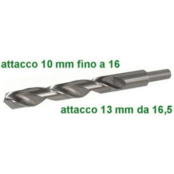 vendita online Punte per metalli rotazione dx con codolo ridotto din 338 tipo fresato con codolo ridotto Punte - Punte A Inserto E Accessori Per Multiplex - Affilatrici Per Punte Sicutool