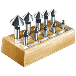 vendita online Assortimenti di 9 frese per svasare in acciaio hss art. 8810 g Svasatori - Alesatori - Sbavatori Durr