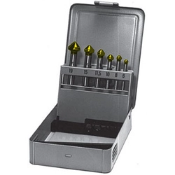 vendita online Assortimenti di 6 frese per svasare in acciaio hss rivestimento tin art. 8812 g Svasatori - Alesatori - Sbavatori Durr