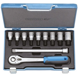 vendita online Assortimenti chiavi a bussola 1/2 per viti con esagono interno e cricchetto Set di chiavi e bussole Gedore