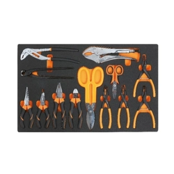 vendita online Vassoio con 13 utensili, pinze e taglio m129 Set e Kit di attrezzi da lavoro Beta