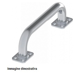 vendita online Maniglia flangiata 2 curve ø 20 mm. nera art.571 Accessori per cancelli e portoni Fac