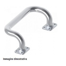 vendita online Maniglia flangiata 4 curve ø 20 mm. nera art.572 Accessori per cancelli e portoni Fac