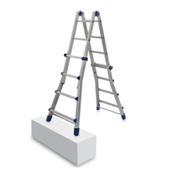 vendita online Scala multiposizioni 4+4 gradini modello briko blu Scale a doppia salita Facal