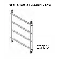 vendita online Spalla 4 gradini h 1200 mm. per trabattello doge 65 Accessori e ricambi per scale e ponteggi Facal