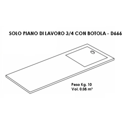 vendita online Solo piano lavoro 3/4 con botola per trabattello doge 65 Accessori e ricambi per scale e ponteggi Facal