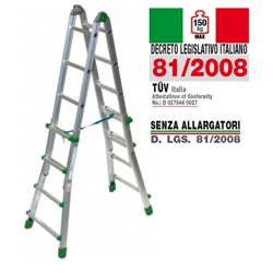 vendita online Scala telescopica multiposizione 4+5 gradini eurobriko16 bk/3 Scale a doppia salita Facal