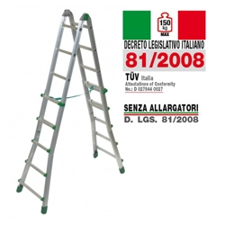 vendita online Scala telescopica multiposizione 5+5 gradini eurobriko16 bk/4 Scale a doppia salita Facal