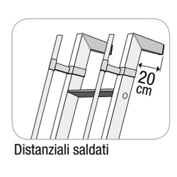vendita online Coppia distanziali saldati per scale s15 Accessori e ricambi per scale e ponteggi Facal