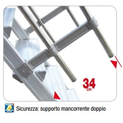 vendita online Supporto mancorrente doppio per scale s15/1 e s15/2 Accessori e ricambi per scale e ponteggi Facal