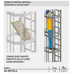vendita online Cancelletto di sbarco per scala security system (rif. facal ga-canc714) Accessori e ricambi per scale e ponteggi Facal