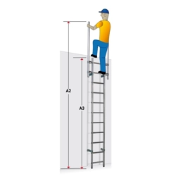 vendita online Scala semplice security system 16 gradini h 4,80 mt. Scale da appoggio Facal