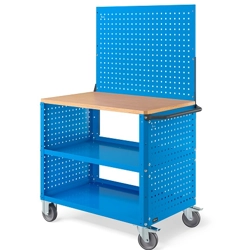 vendita online Carrello clever 1022 large mm.1024x615x1540h - blu ral5012 Carrelli e Contenitori Per Officina - Moduli Per Carrelli Fami