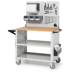 vendita online Carrello clever 1027 large mm.1024x615x1540h - grigio chiaro ral7035 Carrelli e Contenitori Per Officina - Moduli Per Carrelli Fami