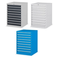 vendita online Cassettiera standard 36x36 eh 9 cassetti estrazione totale mm.717x726x1000h Cassettiere e Scaffali Fami