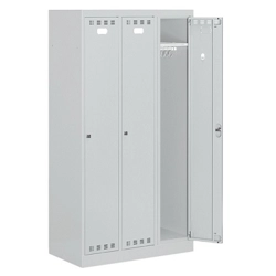 vendita online Armadio spogliatoio perfom 3 scomparti mm.900x500x1750h - grigio ral7035 Armadi Metallici Fami