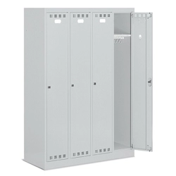 vendita online Armadio spogliatoio perfom 4 scomparti mm.1195x500x1750h - grigio ral7035 Armadi Metallici Fami