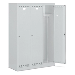 vendita online Armadio spogliatoio perfom 3 scomparti mm.1195x500x1750h - grigio ral7035 Armadi Metallici Fami