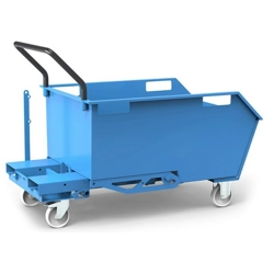 vendita online Benna completamente ribaltabile con ruote 1370x800x953h mm. - blu ral5012 Benne e accessori Fami
