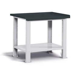vendita online Banco work piano in acciaio mm.1031x705x855h - grigio ral7035+ral7016 Banchi da lavoro Fami