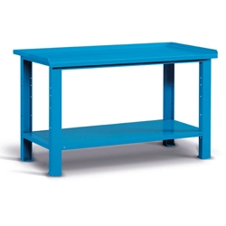 vendita online Banco work piano in acciaio mm.1507x705x855h - blu ral5012 Banchi da lavoro Fami