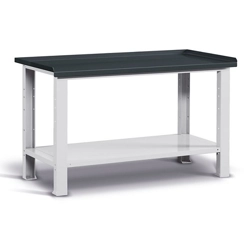 vendita online Banco work piano in acciaio mm.1507x705x855h - grigio ral7035+ral7016 Banchi da lavoro Fami