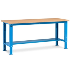 vendita online Banco work up piano multiplex mm.2000x750x732/1107h - blu ral5012 Banchi da lavoro Fami