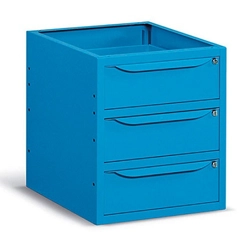 vendita online Armadio cassettiera work/work up a 3 cassetti mm.500x607x570h - blu ral5012 Armadi Metallici Fami