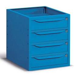 vendita online Armadio cassettiera work/work up a 4 cassetti mm.500x607x570h - blu ral5012 Armadi Metallici Fami