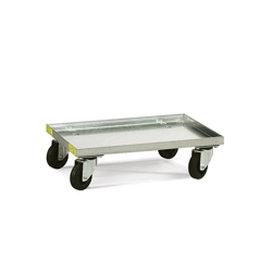 vendita online Carrello con maniglia per euro box mm.615x415x170h - zincato Carrelli e Contenitori Per Officina - Moduli Per Carrelli Fami