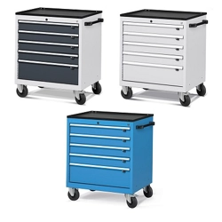 vendita online Cassettiera flexa 36x27 eh a 5 cassetti estrazione totale ruote mm.794x600x852h Cassettiere e Scaffali Fami