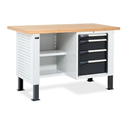 vendita online Banco work master br 1501 piano multiplex mm.1500x750x740/1115h - grigio Banchi da lavoro Fami