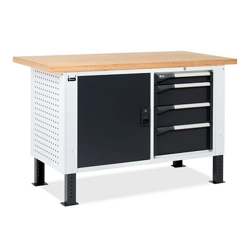 vendita online Banco work master br 1502 piano multiplex mm.1500x750x740/1115h - grigio Banchi da lavoro Fami