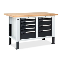 vendita online Banco work master br 1503 piano multiplex mm.1500x750x740/1115h - grigio Banchi da lavoro Fami