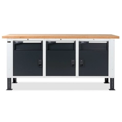 vendita online Banco work master br 2004 piano multiplex mm.2000x750x740/1115h - grigio Banchi da lavoro Fami