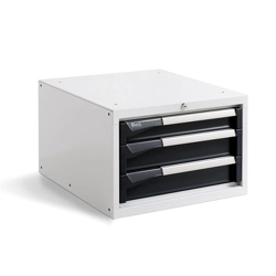 vendita online Armadio cassettiera work master 3 cassetti mm.560x610x369h - grigio ral7035+ral7016 Armadi Metallici Fami