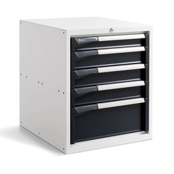 vendita online Armadio cassettiera work master 5 cassetti mm.560x610x669h - grigio ral7035+ral7016 Armadi Metallici Fami