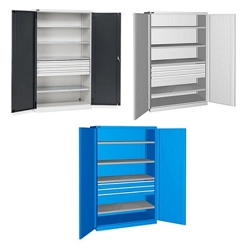 vendita online Armadio perfom con porte battenti e 3 cassetti mm.1193x555x2000h (rif.1700) Armadi Metallici Fami