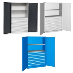 vendita online Armadio perfom con porte battenti e 9 cassetti mm.1193x555x2000h (rif.1700) Armadi Metallici Fami