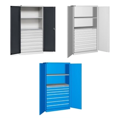 vendita online Armadio perfom con porte battenti ripiani e cassetti mm.1023x555x2000h (rif.1400) Armadi Metallici Fami