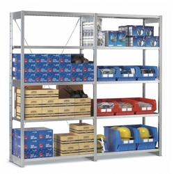 vendita online Scaffale completo serie system st20 con crociera mm.2100x500x2000h - zincato Cassettiere e Scaffali Fami