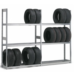 vendita online Scaffale portagomme mm.2700x400x2000h - zincato Cassettiere e Scaffali Fami