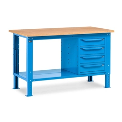 vendita online Banco work up 1504 piano multiplex mm.1500x750x732/1107h - blu ral5012 Banchi da lavoro Fami
