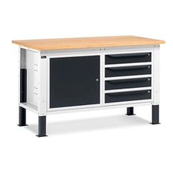 vendita online Banco work up 1509 piano multiplex mm.1500x750x732/1107h - grigio ral7035+ral7016 Banchi da lavoro Fami