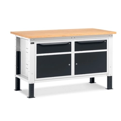vendita online Banco work up 1511 piano multiplex mm.1500x750x732/1107h - grigio ral7035+ral7016 Banchi da lavoro Fami