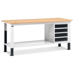 vendita online Banco work up 2003 piano multiplex mm.2000x750x732/1107h - grigio ral7035+ral7016 Banchi da lavoro Fami