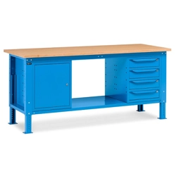 vendita online Banco work up 2006 piano multiplex mm.2000x750x732/1107h - blu ral5012 Banchi da lavoro Fami